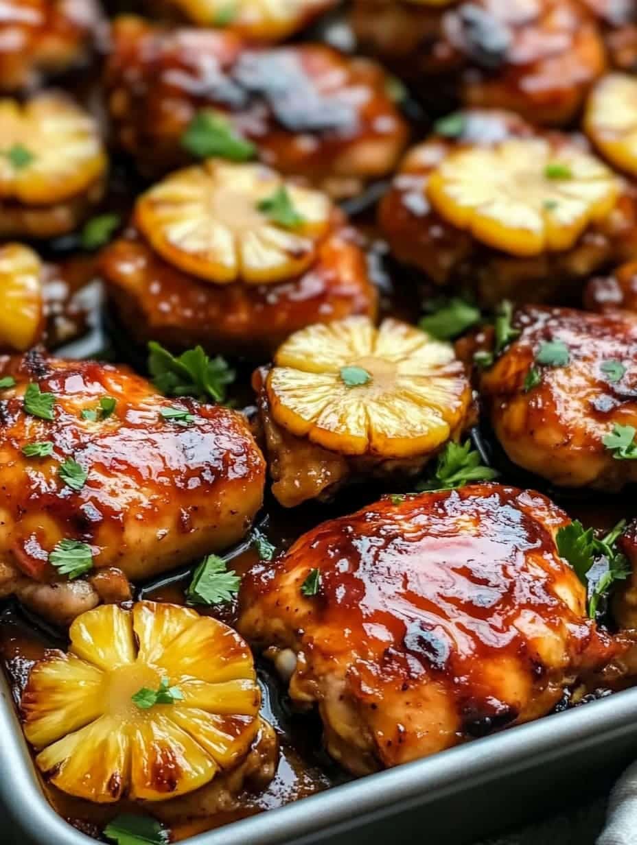 Baked Huli Huli Chicken with Pineapple Glaze