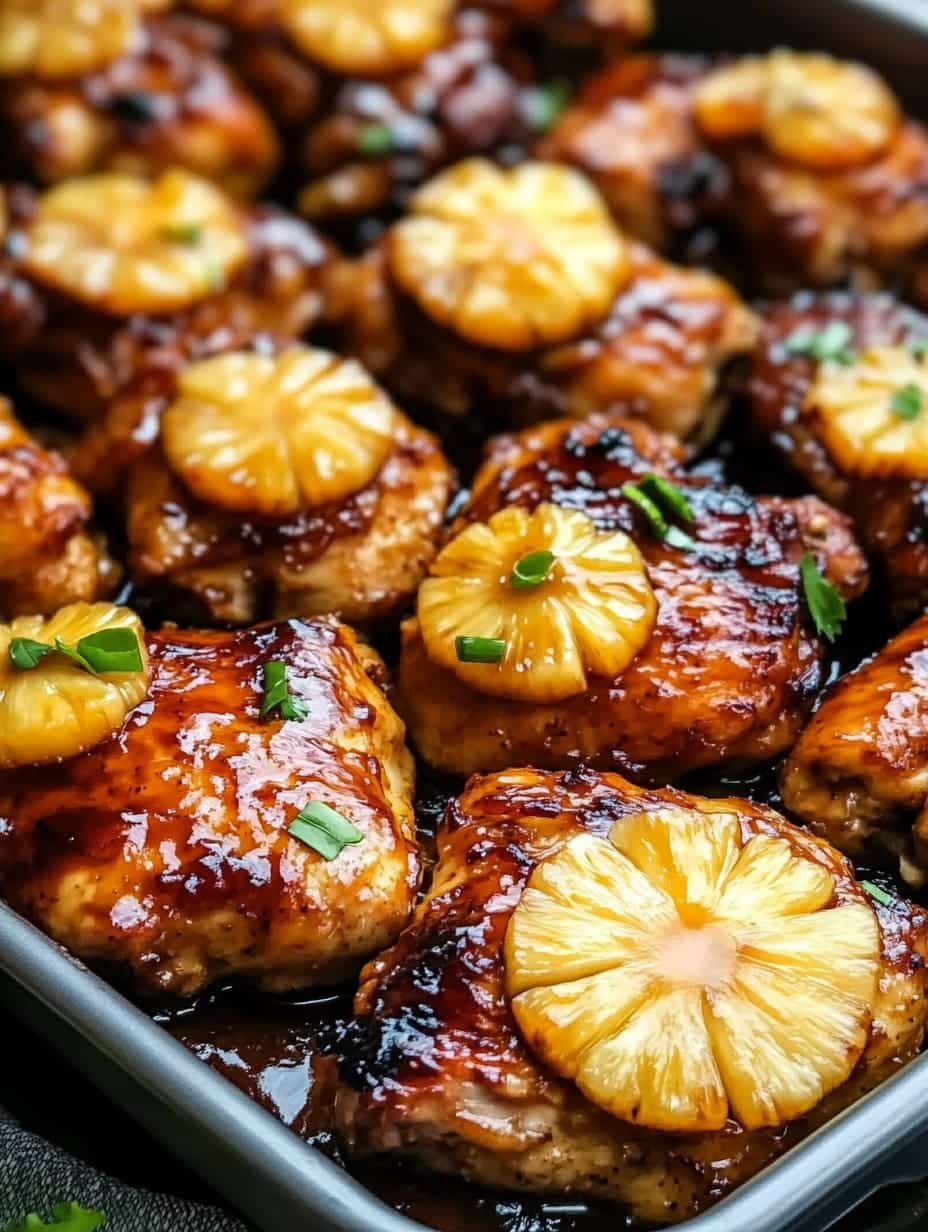 Baked Huli Huli Chicken with Pineapple Glaze