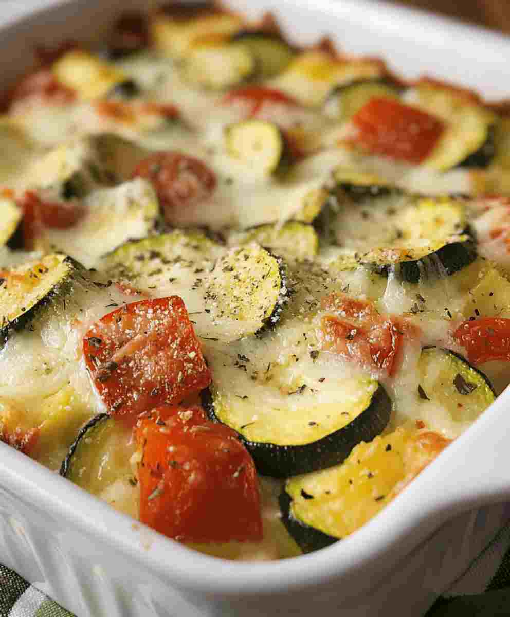 Easy Baked Zucchini and Cheese Casserole