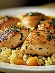 Oven Baked Chicken and Rice – Easy One Pan Dinner