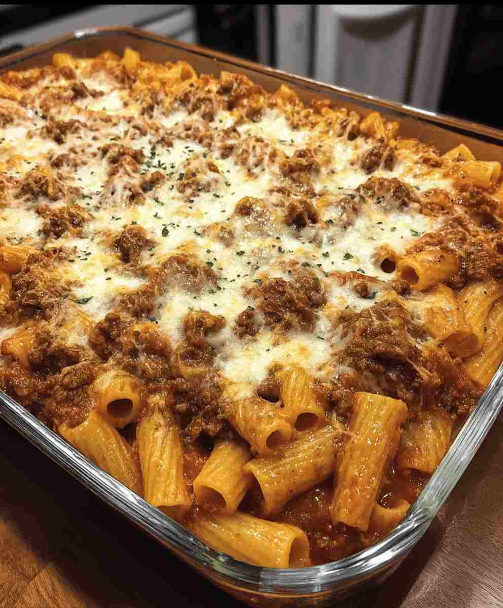 Cheesy Beef Rigatoni Bake Easy Comfort Food Dinner