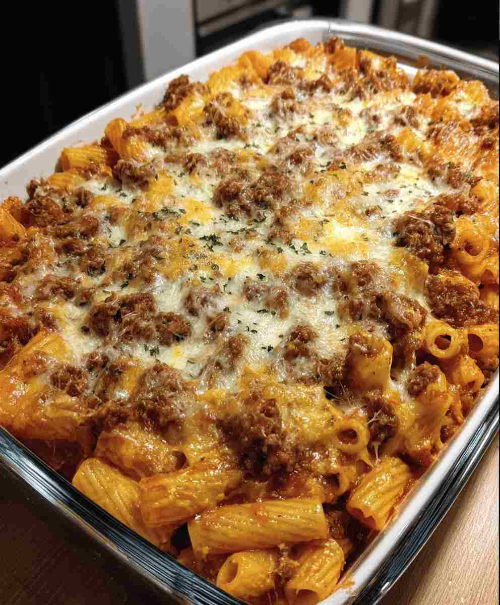 Cheesy Beef Rigatoni Bake Easy Comfort Food Dinner