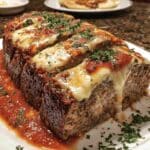 Mozzarella Stuffed Italian Meatloaf Cheesy Comfort Dinner