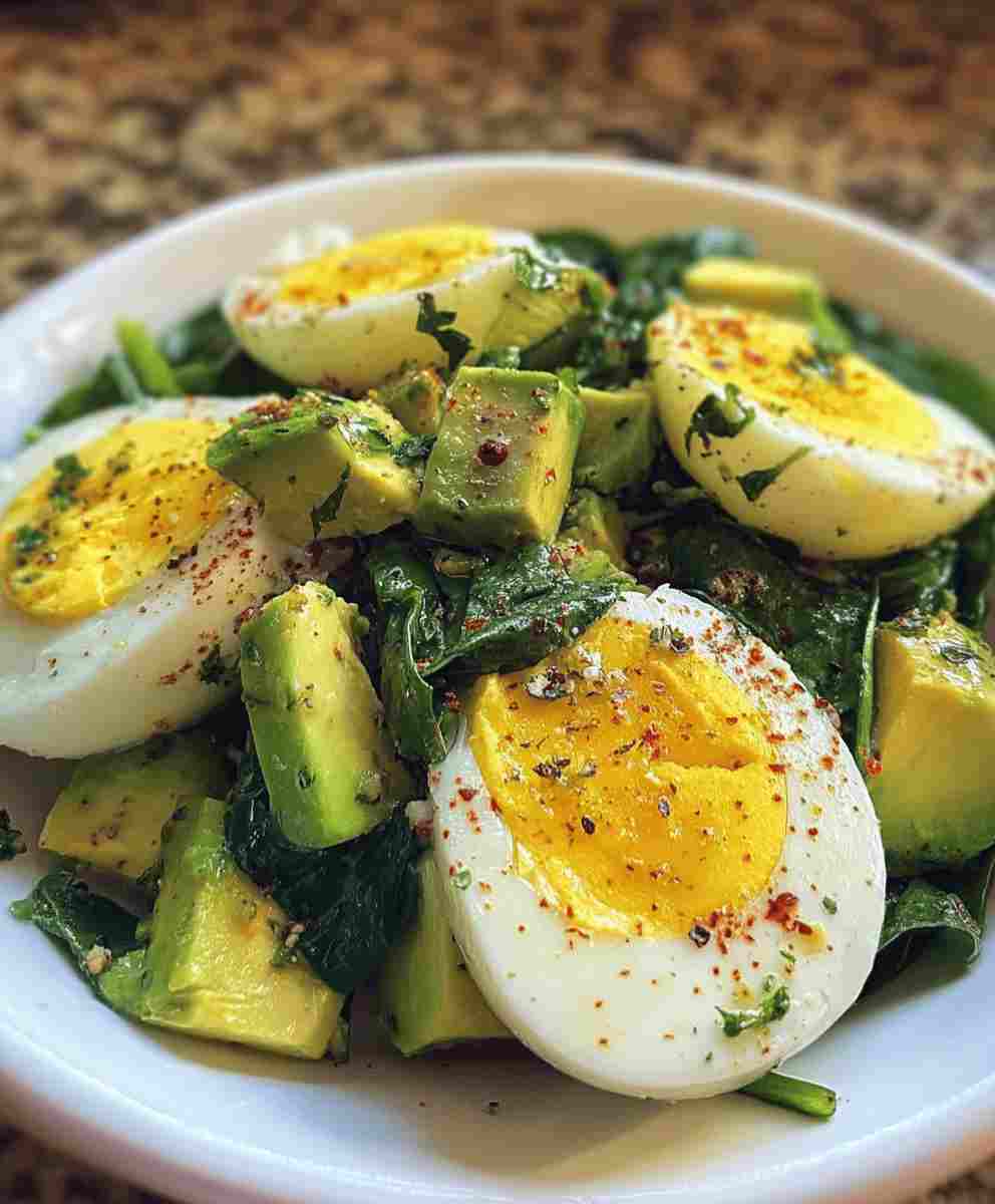 Avocado and Spinach Egg Salad