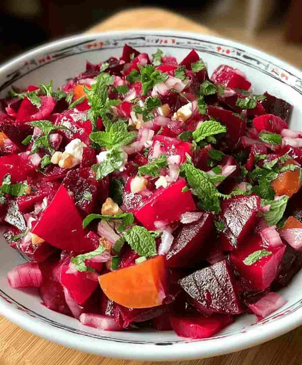 Beet Salad with Feta and Walnuts