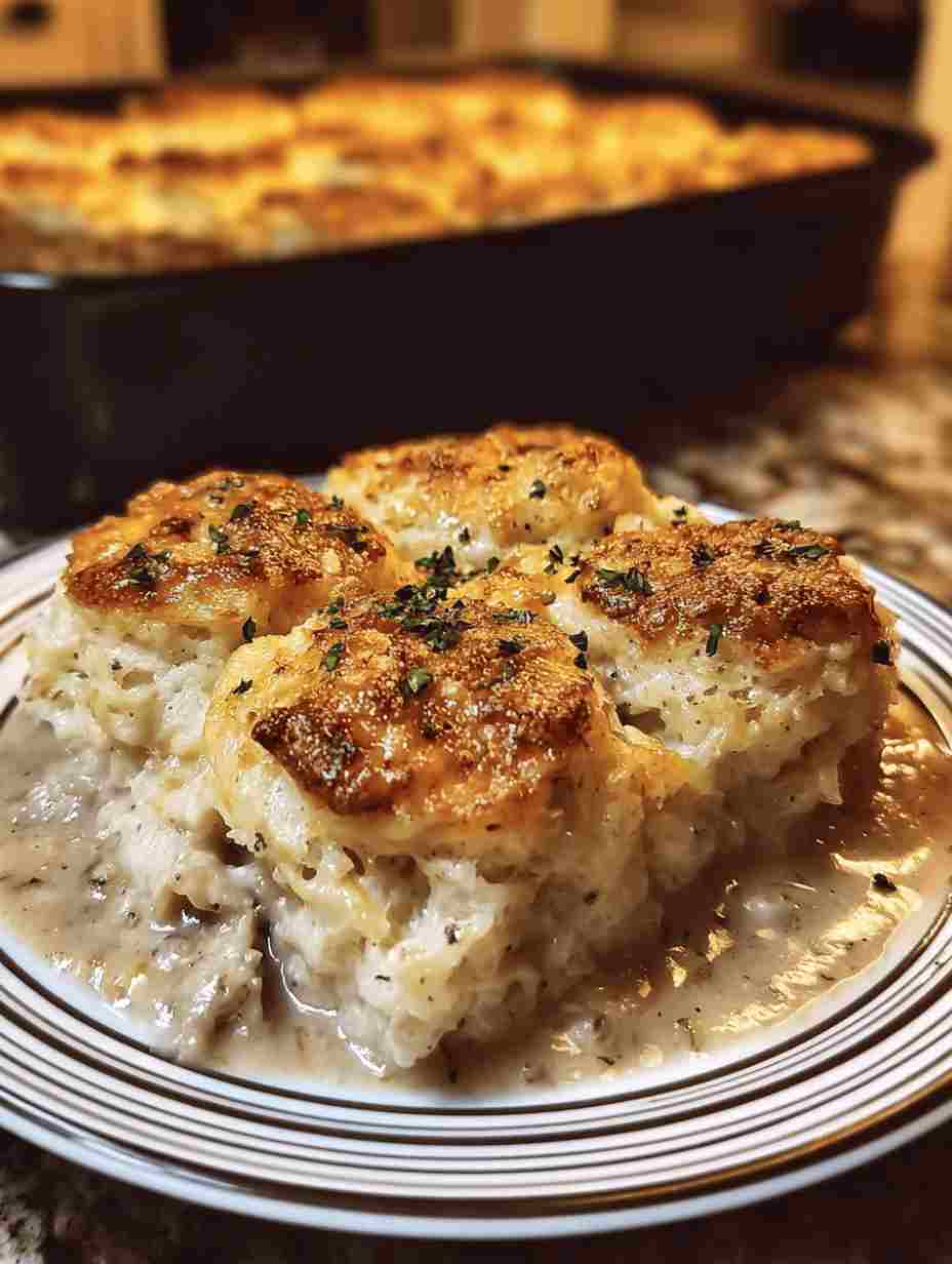Biscuits and Gravy Hashbrown Casserole Recipe