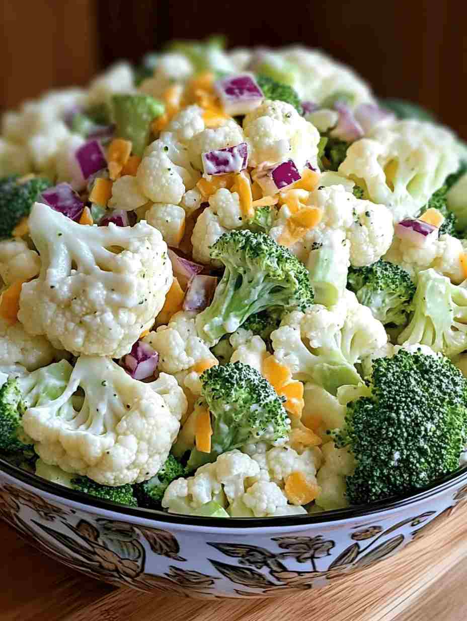 Broccoli and Cauliflower Salad Recipe