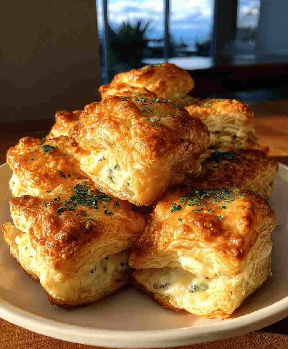 Cheesy Puff Pastry Bites