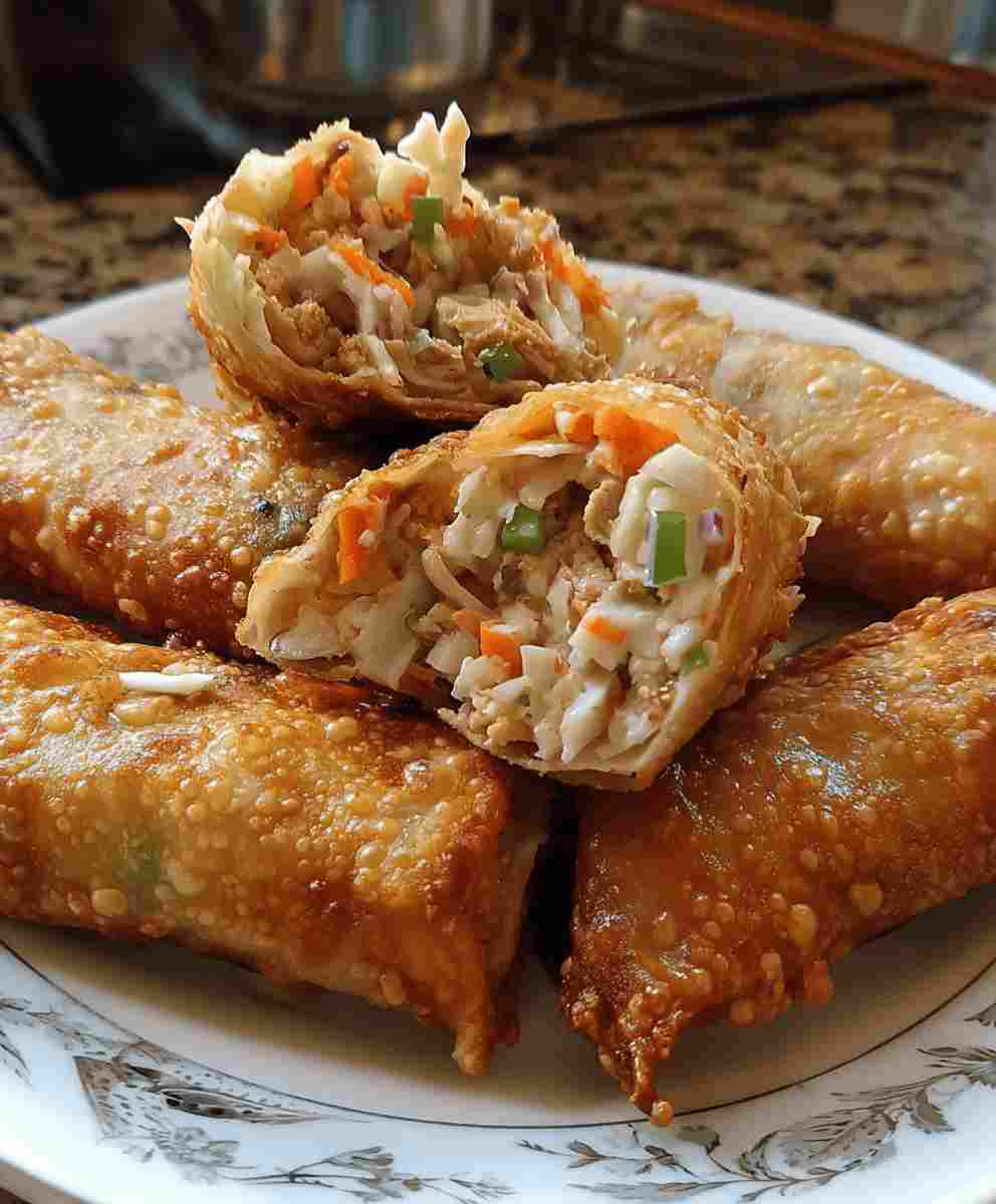 Chicken Coleslaw Egg Rolls