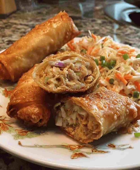 Chicken Coleslaw Egg Rolls