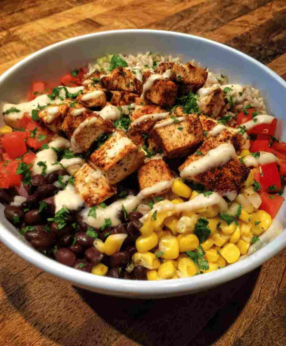 Chipotle Chicken Bowl with Black Beans and Corn