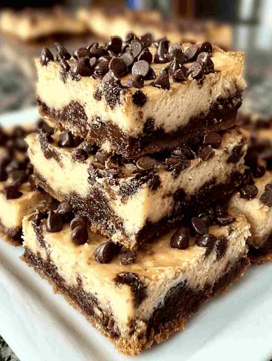 Chocolate Chip Cookie Cheesecake Bars