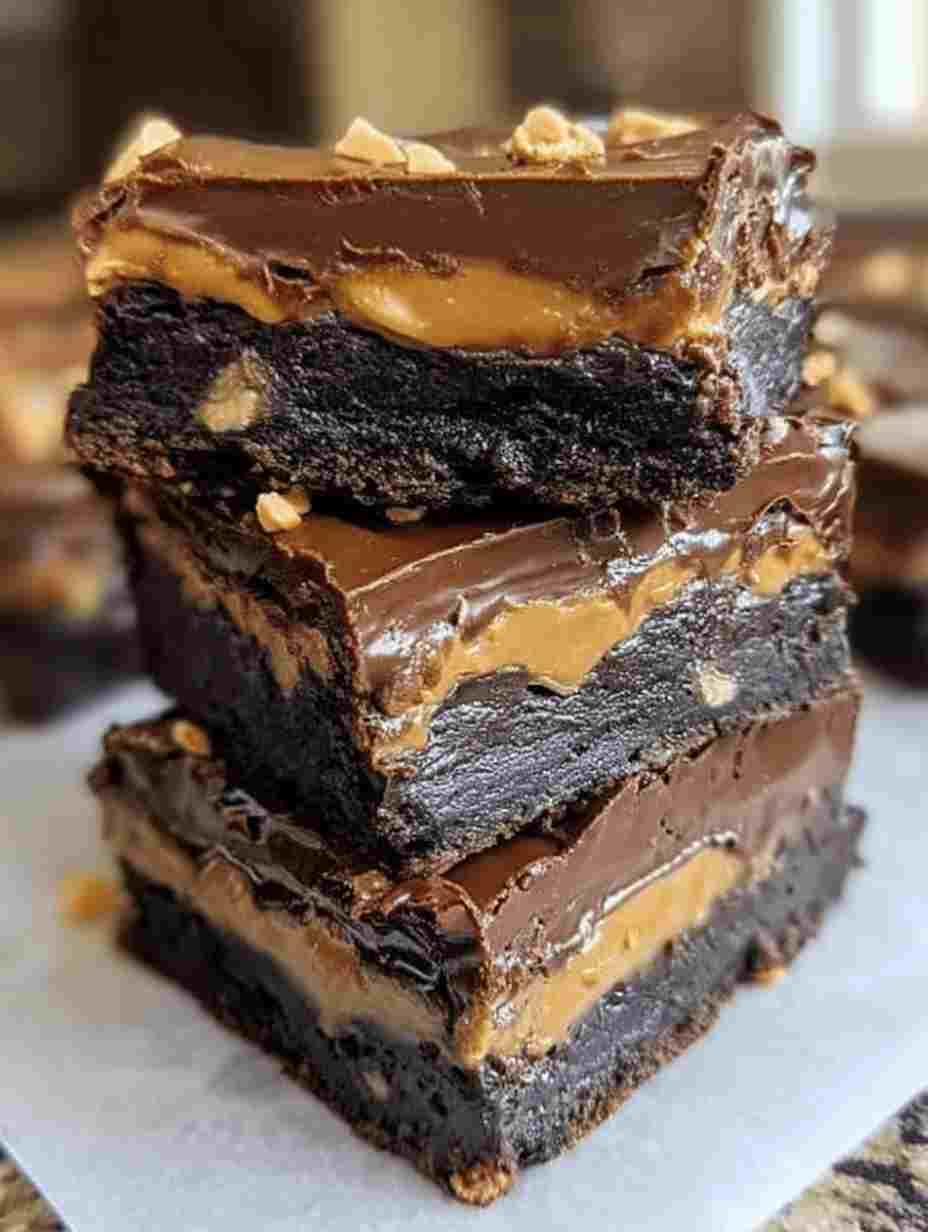 Chocolate Peanut Butter Brownie Bars