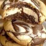 Coffee Swirled Marbled Chocolate Cream Cheese Cookies