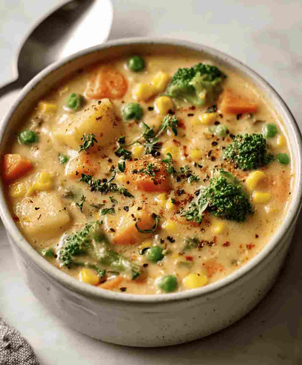 Creamy Veggie Pot Pie Soup