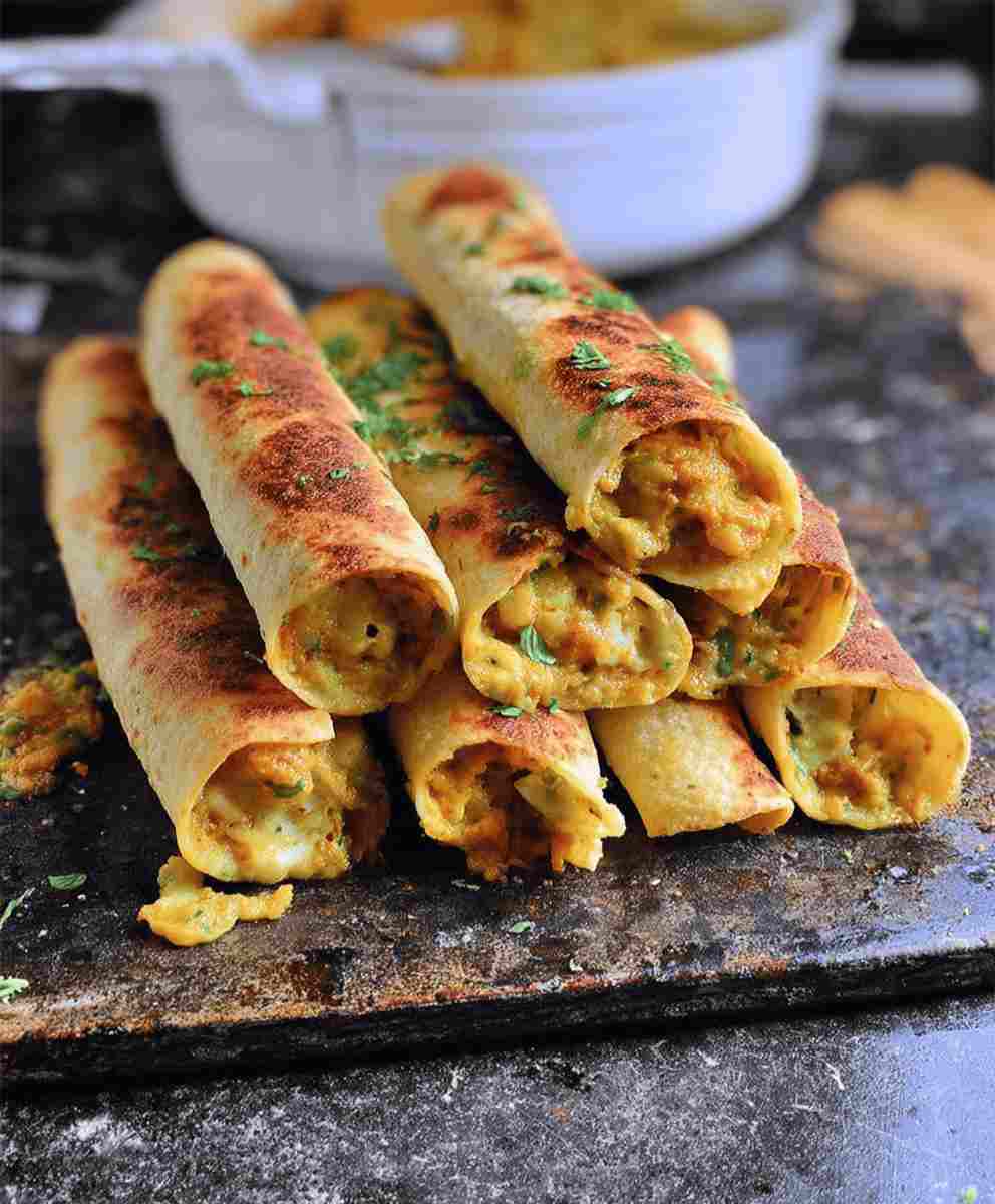 Crispy Vegan Taquitos  Baked Veggie Flautas