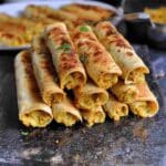 Crispy Vegan Taquitos Baked Veggie Flautas