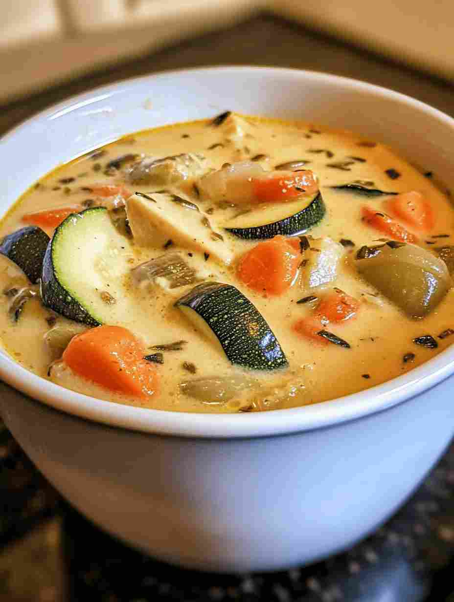 Crock Pot Creamy Zucchini Soup