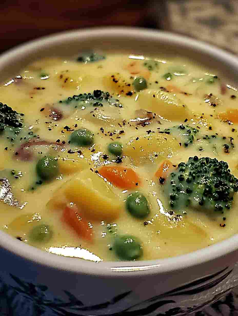 Crock Pot Potato Broccoli Cheddar Soup