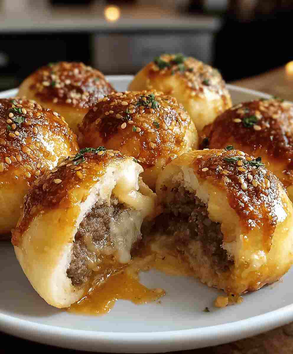 Garlic Parmesan Cheeseburger Bombs Recipe