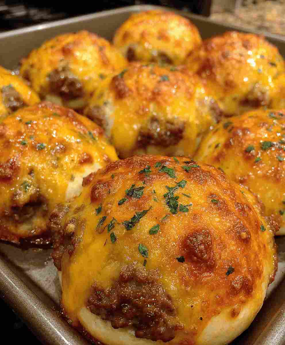 Garlic Parmesan Cheeseburger Bombs