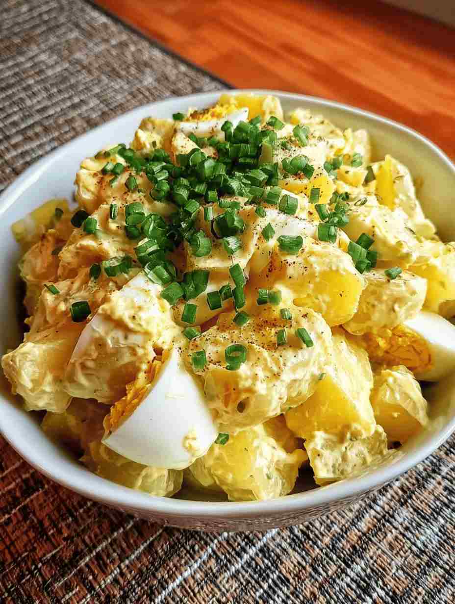 German Potato Salad with Eggs and Pickles