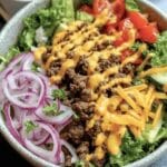 Healthy Cheeseburger Bowls