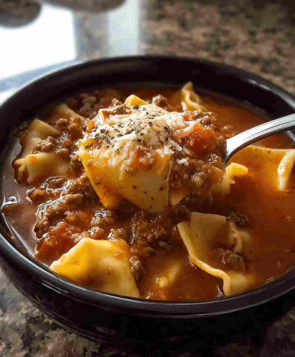 Hearty Beef Lasagna Soup Recipe