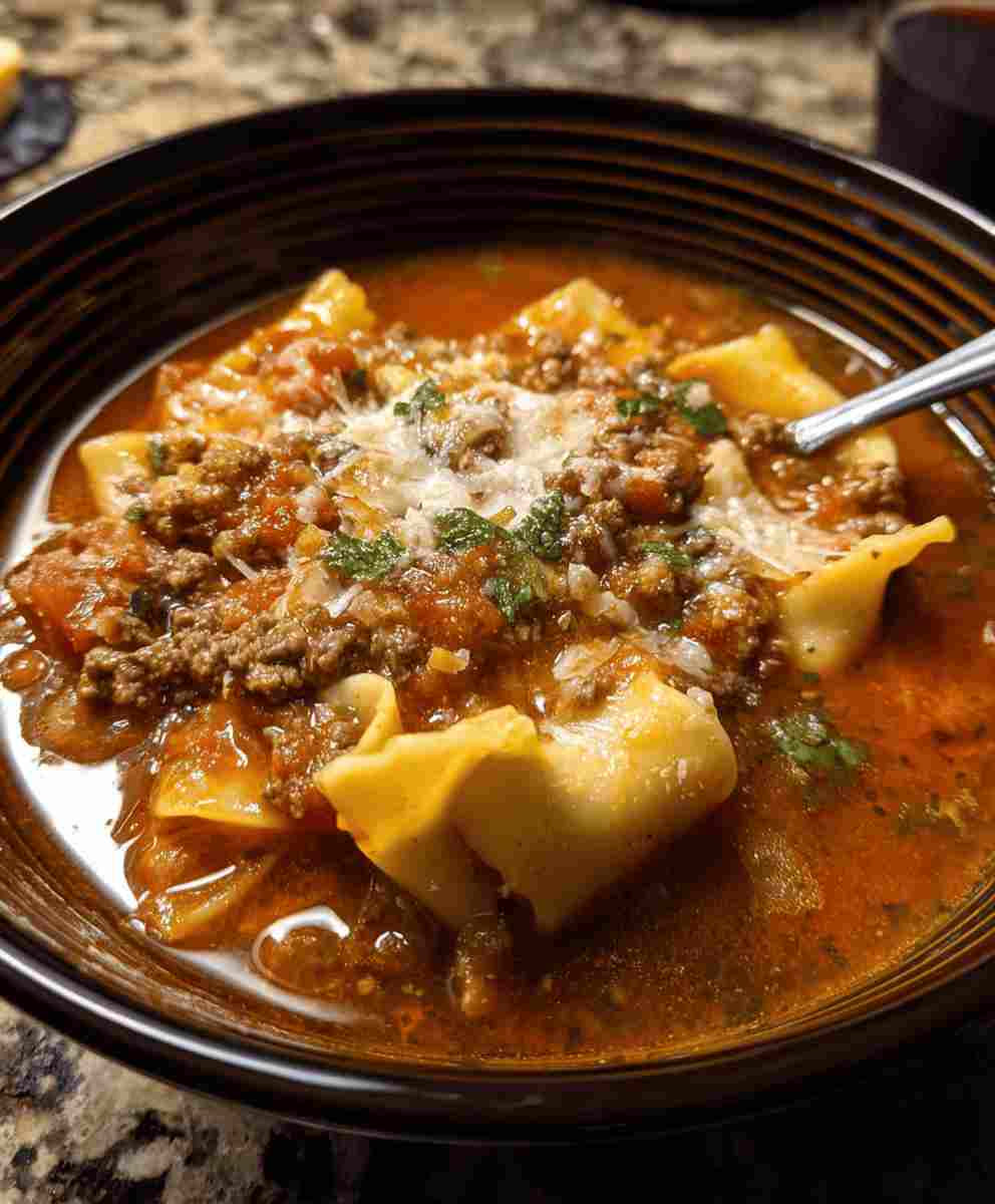 Hearty Beef Lasagna Soup Recipe