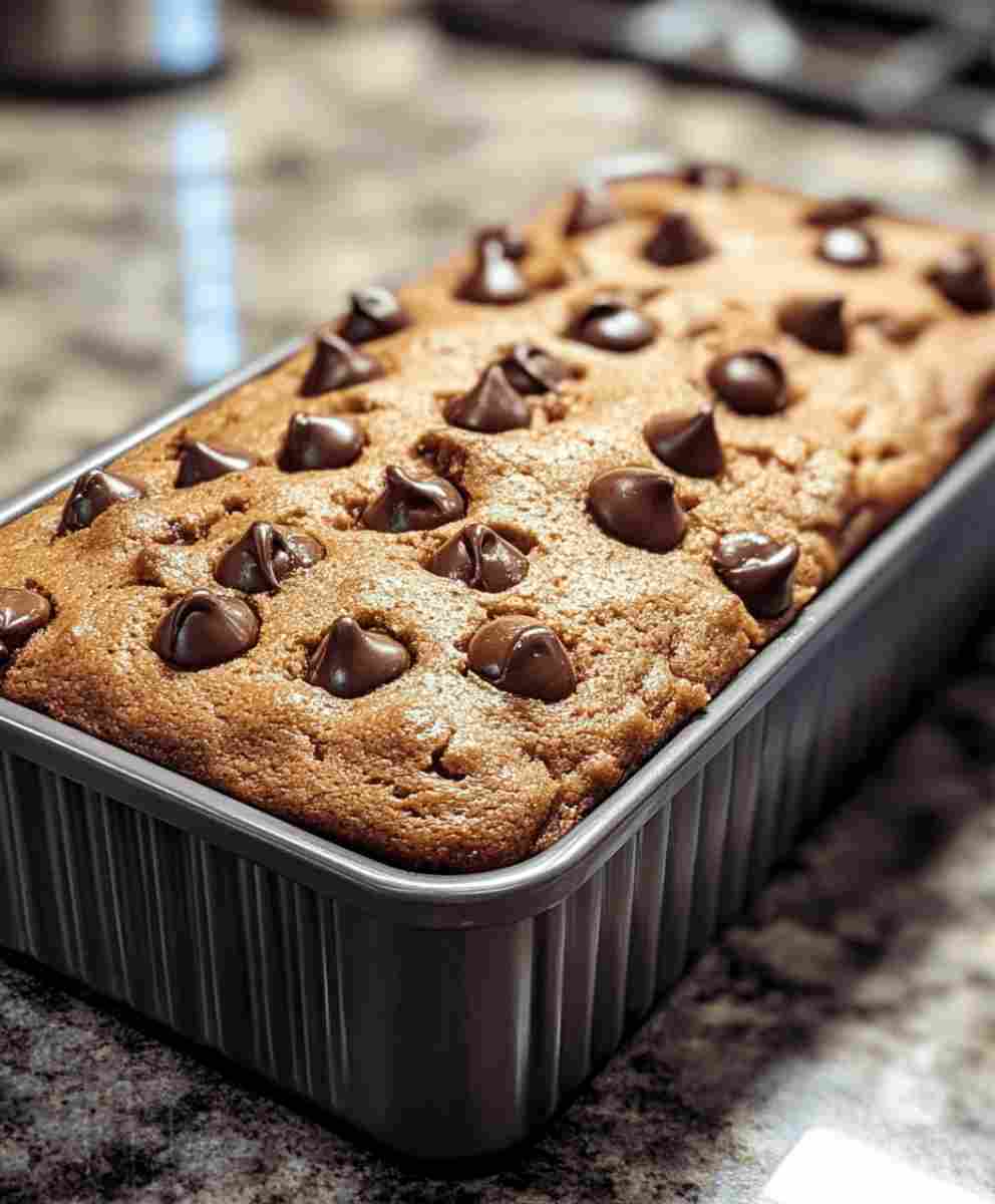 Keto Cookie Dough Bread Low Carb Chocolate Loaf