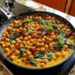 Vegan Chickpeas in Creamy Tuscan Sauce