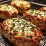 Baked Garlic Parmesan Chicken Meatloaves