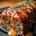 Crockpot Veggie Meatloaf with Cheese